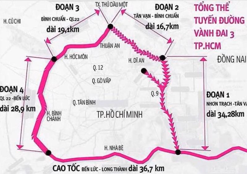 Chuẩn bị khởi công dự án đường Vành đai 3 TP.HCM đoạn Tân Vạn – Nhơn Trạch