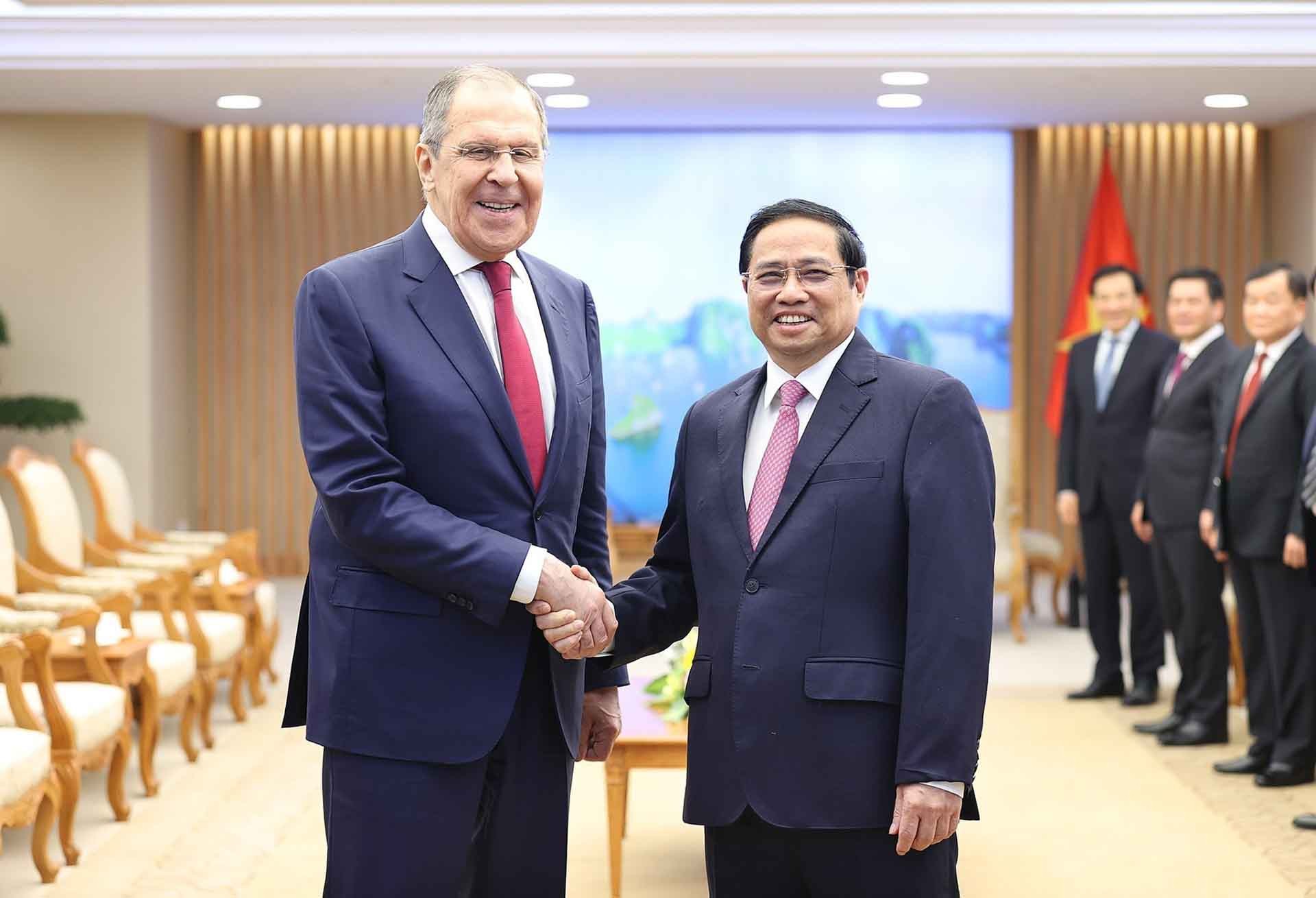Thủ tướng Phạm Minh Chính tiếp Bộ trưởng Ngoại giao Nga Sergey Lavrov