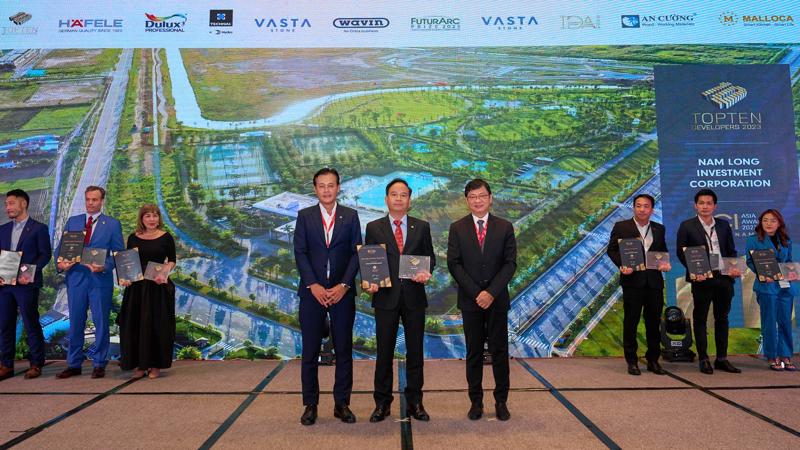 Nam Long được BCI Asia Awards vinh danh “Top 10 chủ đầu tư hàng đầu Việt Nam” năm 2023