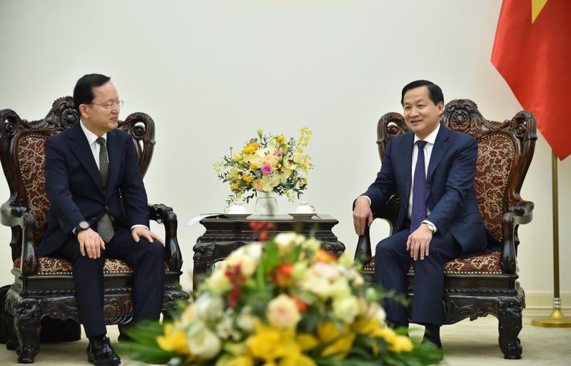 Phó Thủ tướng Lê Minh Khái tiếp Tổng giám đốc Tập đoàn Samsung Electronics